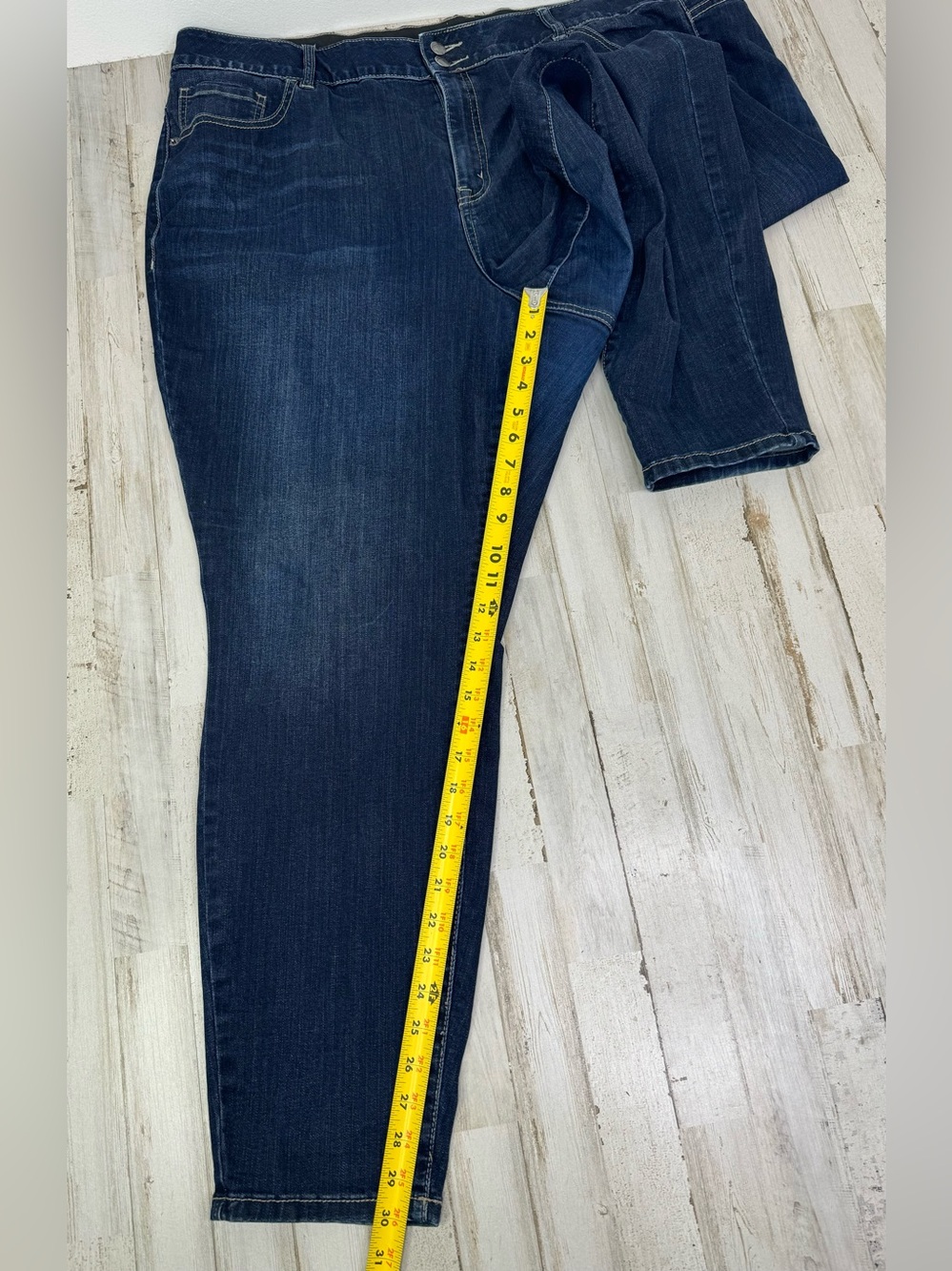 Lane Bryant Womens 26R Straight Leg Jeans Blue Stretch Medium Wash High Rise - Picture 8 of 10